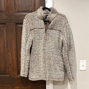 Cozy Tan Sherpa Quarter Zip